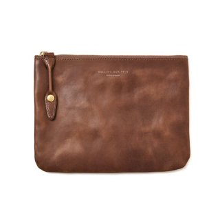 ROLLING DUB TRIO 󥰥֥ȥꥪ SQUARE ZIP & SNAP POUCH size M -LEATHERBROWN HORSE<img class='new_mark_img2' src='https://img.shop-pro.jp/img/new/icons14.gif' style='border:none;display:inline;margin:0px;padding:0px;width:auto;' />