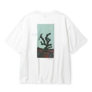 CALEE キャリー × MIHO MURAKAMI DROP SHOULDER PRINT TEE＜WHITE / B＞<img class='new_mark_img2' src='https://img.shop-pro.jp/img/new/icons14.gif' style='border:none;display:inline;margin:0px;padding:0px;width:auto;' />