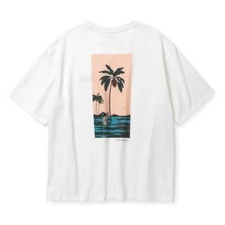 CALEE キャリー × MIHO MURAKAMI DROP SHOULDER PRINT TEE＜WHITE / C＞<img class='new_mark_img2' src='https://img.shop-pro.jp/img/new/icons14.gif' style='border:none;display:inline;margin:0px;padding:0px;width:auto;' />