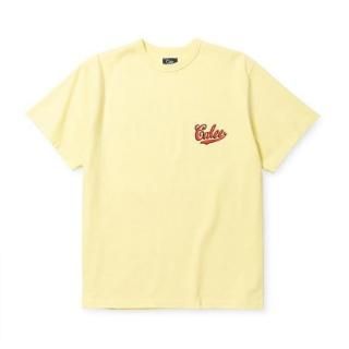 CALEE ꡼ BINDER NECK B.L EMBLEM LOGO VINTAGE TEE NATURALLY PAINT DESIGNLt.YELLOW