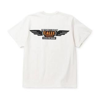 CALEE キャリー BINDER NECK WING LOGO VINTAGE TEE ＜NATURALLY PAINT DESIGN＞＜WHITE＞<img class='new_mark_img2' src='https://img.shop-pro.jp/img/new/icons14.gif' style='border:none;display:inline;margin:0px;padding:0px;width:auto;' />