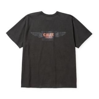 CALEE キャリー BINDER NECK WING LOGO VINTAGE TEE ＜NATURALLY PAINT DESIGN＞＜BLACK＞<img class='new_mark_img2' src='https://img.shop-pro.jp/img/new/icons14.gif' style='border:none;display:inline;margin:0px;padding:0px;width:auto;' />