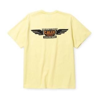 CALEE キャリー BINDER NECK WING LOGO VINTAGE TEE ＜NATURALLY PAINT DESIGN＞＜Lt.YELLOW＞<img class='new_mark_img2' src='https://img.shop-pro.jp/img/new/icons14.gif' style='border:none;display:inline;margin:0px;padding:0px;width:auto;' />
