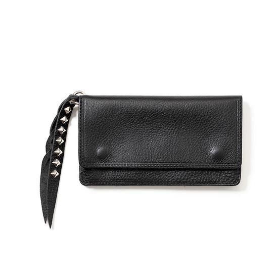 CALEE キャリー STUDS LEATHER LONG WALLET 長財布 CALEE - STUDS LEATHER LONG WALLET (BLACK) / スタッズ レザー
