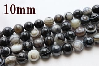 連売り【10mm】天眼石 アイアゲート 丸(ラウンド)1連約38cm ビーズ パーツ (穴あき)