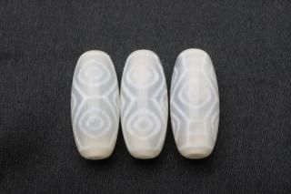 約20mm 老玉髄白天珠【龍眼天珠】1個 風水開運・諸運隆盛・権力掌中・富財獲得