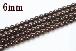 連売り【6mm】スモーキークォーツ 丸(ラウンド)1連約38cm ビーズ パーツ (穴あき)