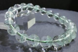 【希少!2つの山入り】9mm ダブルグリーンファントムクォーツ ブレスレット マダガスカル産 高品質AAAAA