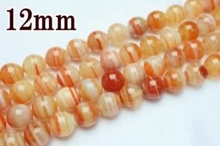 連売り【12mm】サードオニキス 丸(ラウンド)1連約38cm ビーズ パーツ (穴あき)