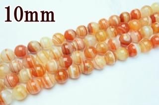 連売り【10mm】サードオニキス 丸(ラウンド)1連約38cm ビーズ パーツ (穴あき)