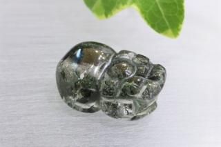 【15mm×10mm】貔貅(ヒキュウ)ガーデンクォーツ 彫刻 ビーズ(穴あき)