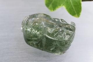 【20mm×14mm】貔貅(ヒキュウ)ガーデンクォーツ 彫刻 ビーズ(穴あき)