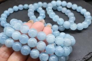 激安!9mm〜9.5mm アクアマリン ブレスレット 1本 ブラジル産
