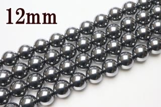 連売り【12mm】テラヘルツ 丸(ラウンド)1連約38cm ビーズ パーツ (穴あき)