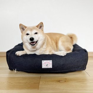 オーガニックコットン犬用ベッド デニムSの商品画像