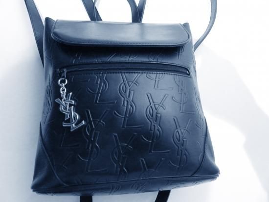 イヴサンローラン　ヴィンテージ　YSL ロゴ リュック レザー ネイビー 109487138_o10.jpg?