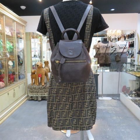 FENDI old ズッカ柄 リュック 巾着 ミニリュック vintage フェンディ