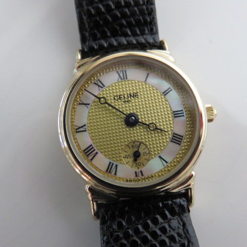 224 CELINE セリーヌ時計　レディース腕時計　シェル文字盤　アンティーク