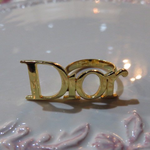 Christian Dior 希少 クリスチャンディオール ロゴ リング 指輪②