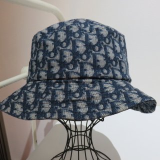  Christian Dior クリスチャンディオール　ハット 帽子 トロッター 青 ブルー 58 