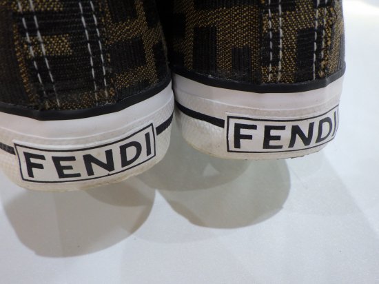 FENDI フェンディ ズッカ柄 ハイカット スニーカー バスケットシューズ