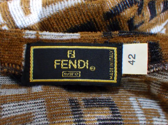 FENDI ヴィンテージ フェンディ ロゴ パイル ワンピース - VINTAGE ECOLAND