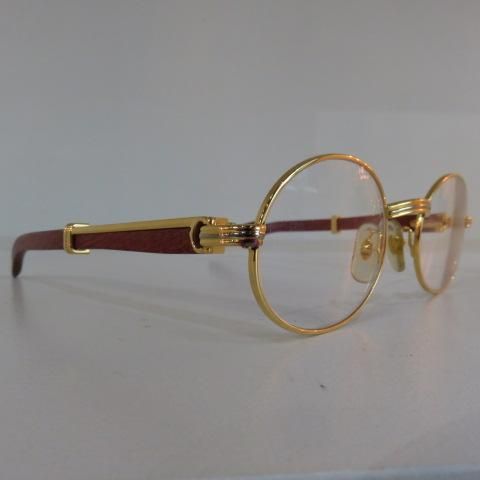 CARTIER カルティエ ヴィンテージ 135b 53□22 ウッドテンプル サングラス - VINTAGE ECOLAND