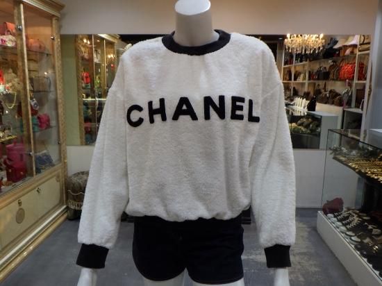 VINTAGE CHANEL ヴィンテージ シャネル パイル ロゴ トレーナー