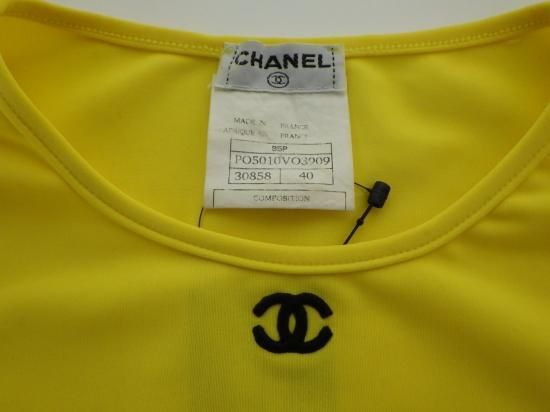 VINTAGE CHANEL 95P ココマーク トップス クロップド Tシャツ