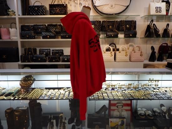 ヴィンテージCHANELパーカー Vintage 2008 Chanel Wool ZipUp Hoodie Embroided Logo Womens Size L