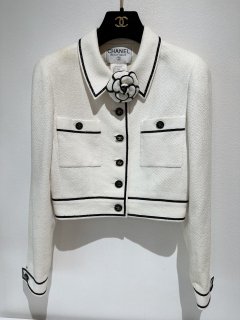 Chanel Vintage S/S 1995 Barbie Cropped White Jacket