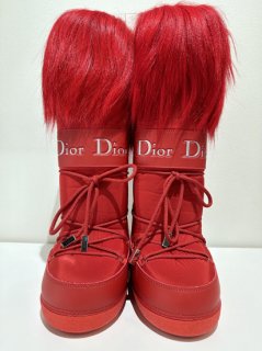  2004 Rare Vintage John Galliano Christian Dior Snow Boots Red Mariah Carey