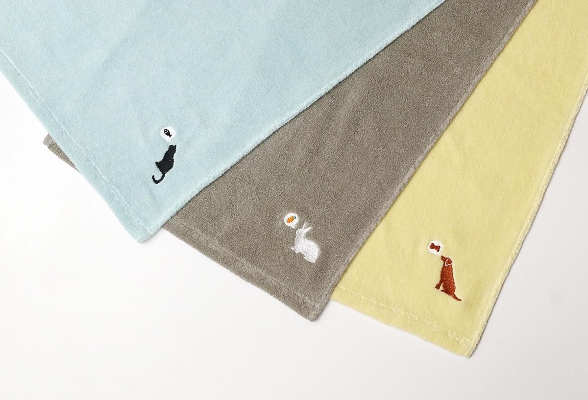 アニマル刺繍フェイスタオル - Nishisenkoh Shop