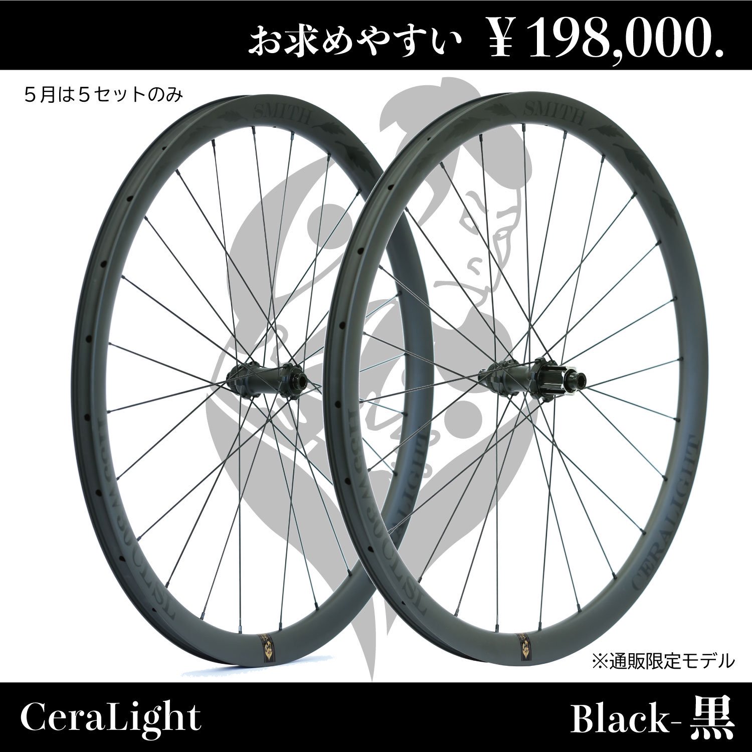 カーボンホイール CeraLight - スミスオンラインショップ／3D・CAD屋集団が設計・開発した製品を販売しています