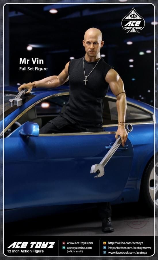 ヴェンディーゼルフィギュア ACE Toyz 1/6 ”Mr.Vin” ヴィン・ディーゼル似ヘッド - 1/6