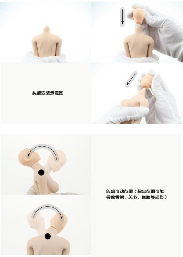 送料無料 大人気 1/6 JIAOUDOLL 超柔軟性シームレスボディヘッド