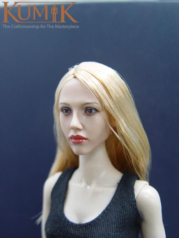 1/6 クミク KUMIK KM 045 ジェシカ・アルバ風 美女 美人ヘッド - 1/6