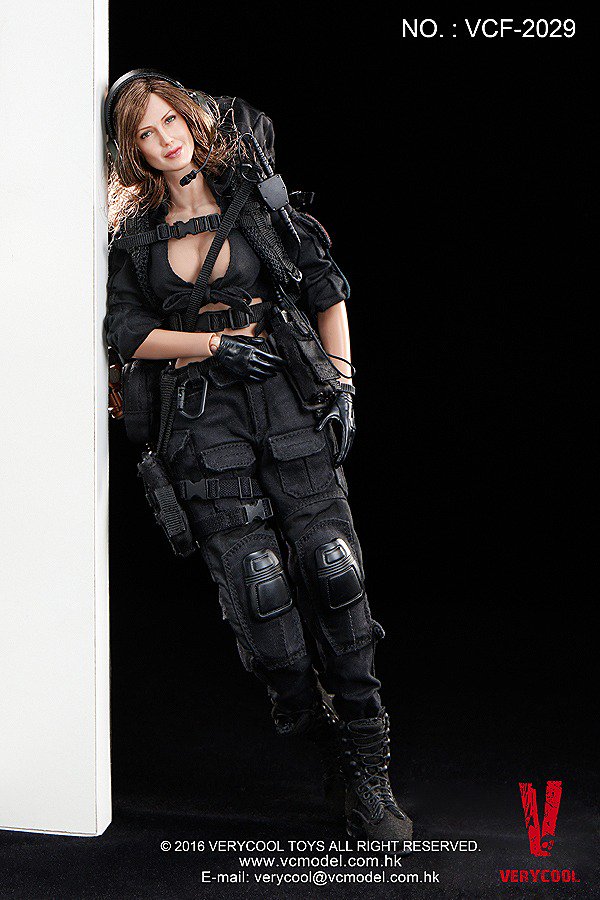 送料無料 1/6 VERYCOOL VCF-2029 Black Female Shooter アンジェリーナ ...