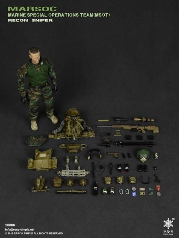 その他 MARSOC 26006 予約1/6 Easy&Simple 26006 MARSOC MSOT Recon Sniper on OSW