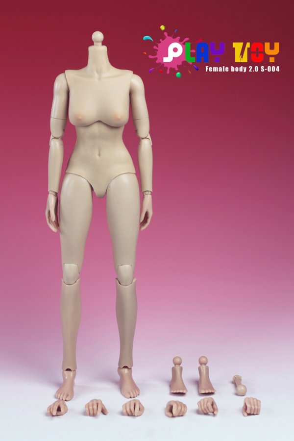 1/6 PLAY TOY 004 Female Body ペールカラー 女性素体ボディ 2.0版 - 1/6フィギュアの通販、予約なら トイザキュート  Since 2008