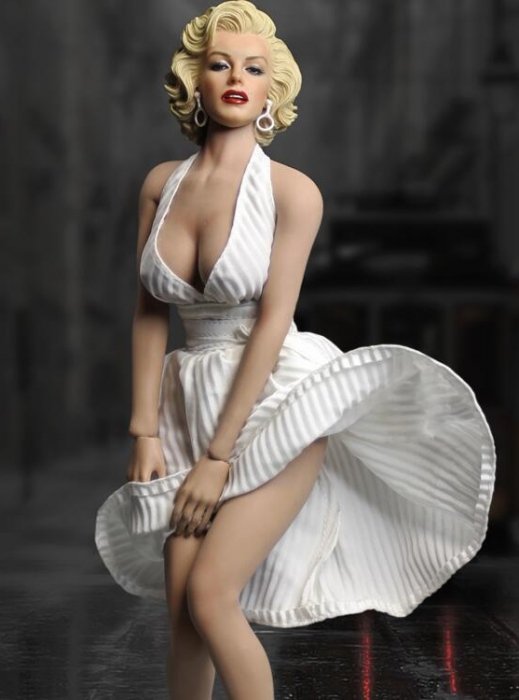 1/6 DIY マリリン・モンロー 七年目の浮気 Monroe Head & Dress Suit
