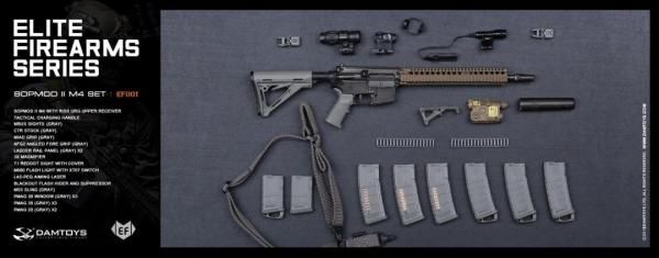 1/6 DAMTOYS ELITE FIREARMS SERIES SOPMOD M4 SET / SOPMOD II