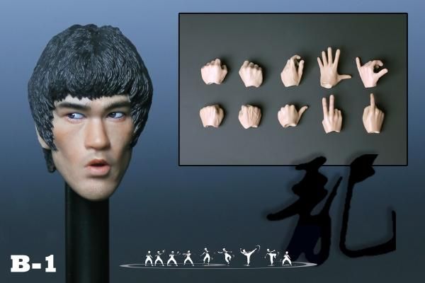 1/6 DIY ブルース・リー Phicen PL2016-M32等素体用 ヘッドと