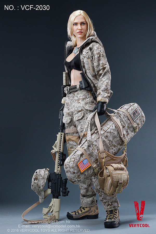 1/6 VERYCOOL VCF-2030 美人迷彩兵士 ジェシカ・アルバ Digital Camouflage Women Soldier --  Max - 1/6フィギュアの通販、予約なら トイザキュート Since 2008