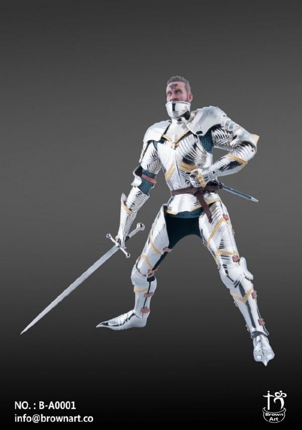 1/6 Brown Art B-A0001S ゴシック 金属鎧 中世期ヨーロッパ 騎士 - 1/6