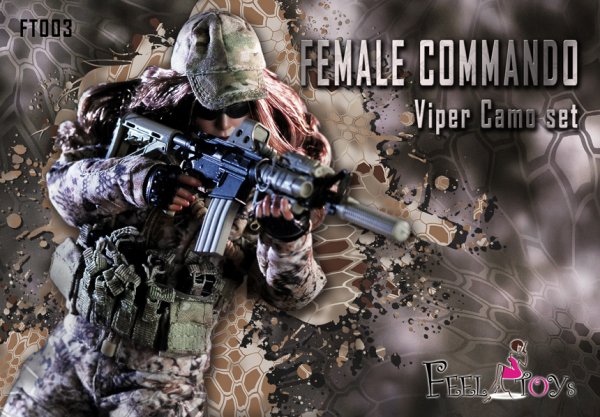 FeelToys FT003 1/6 Scale Female Tactical Commando Viper Camo Set for 12" Figures 