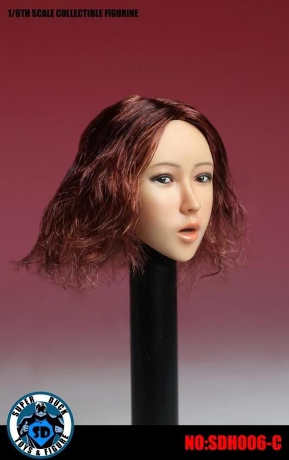 Amazon | アジアン フィメール ブラウンヘア ロングカール 1/6