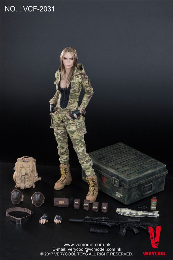 1/6 VERYCOOL VCF-2031 MC Camouflage Women Soldier Villa 迷彩美人