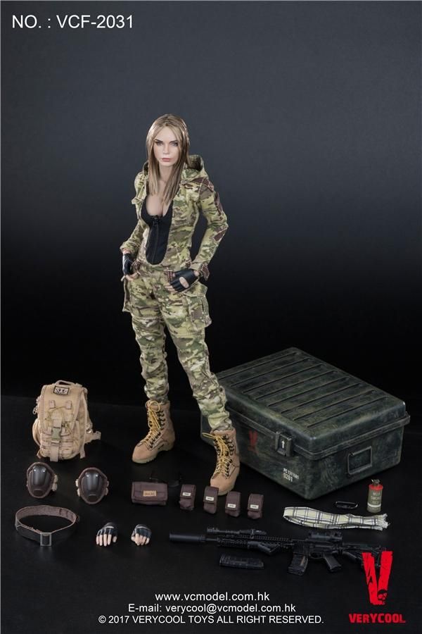 1/6 VERYCOOL VCF-2031 MC Camouflage Women Soldier Villa 迷彩美人