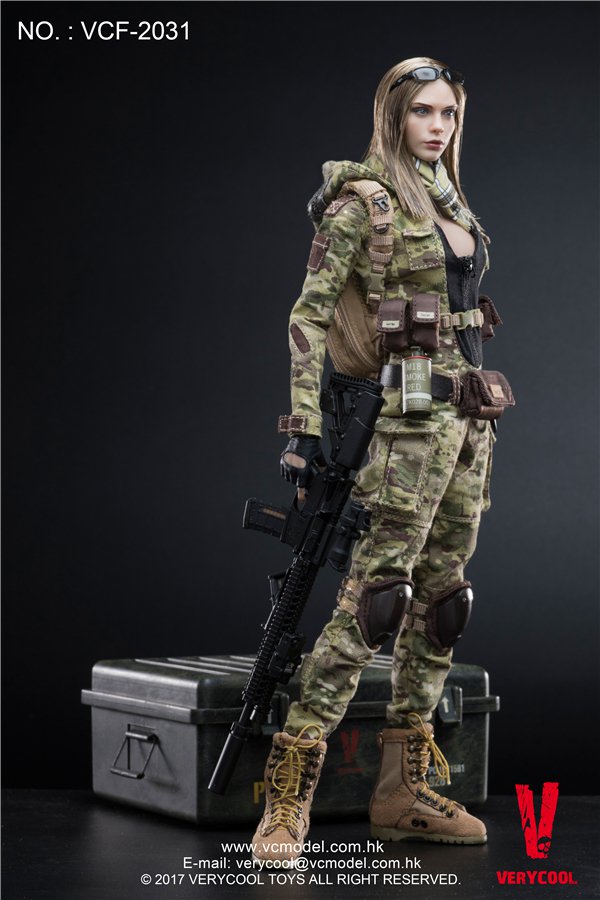 1/6 VERYCOOL VCF-2031 MC Camouflage Women Soldier Villa 迷彩美人